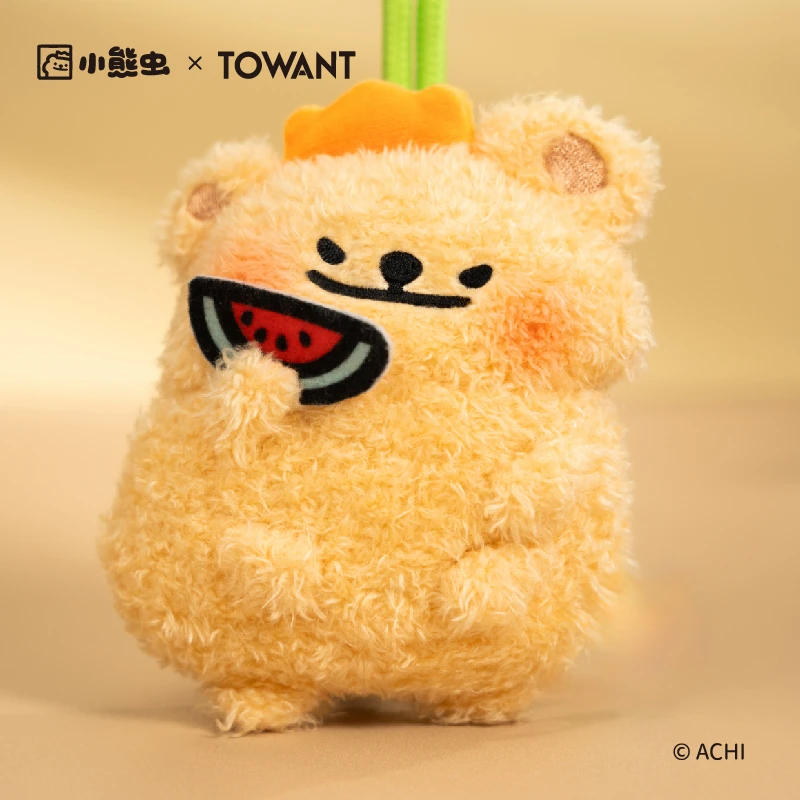 小熊虫原创卡通手机背夹毛绒包挂绳斜挎手机壳夹可调节万能手腕绳