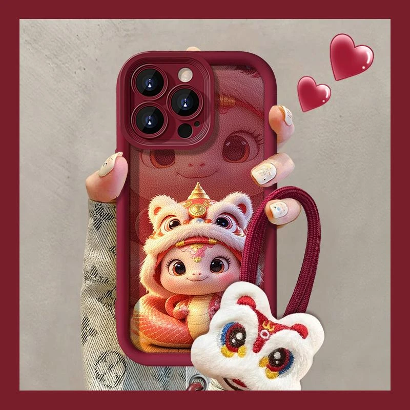 醒狮蛇阶梯壳适用于苹果华为荣耀小米高颜值防摔手机壳可爱女（领）