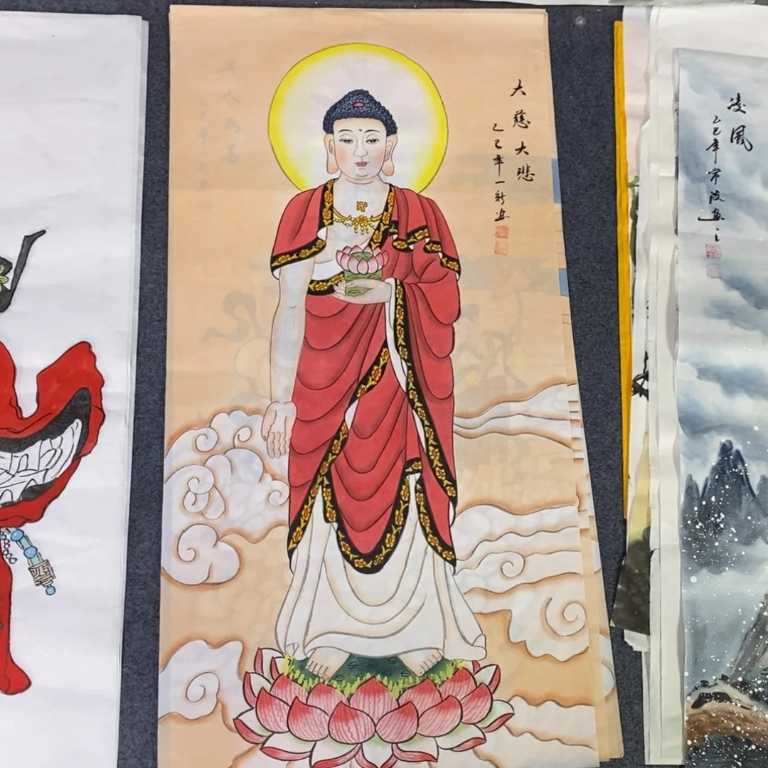 国画尺寸100✖️50三尺工笔人物画
