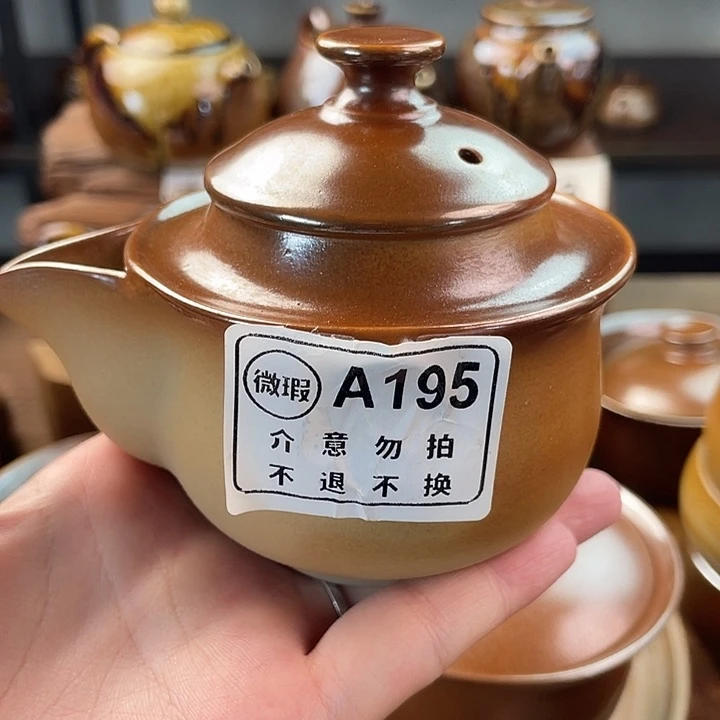 朱***洙建水紫陶白泥柴烧手抓壶