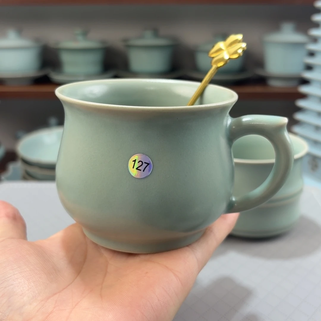 瓷摆件精品汝窑仿古釉马克杯