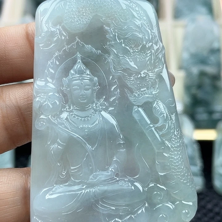 颈饰未镶嵌翡翠天然翡翠御龙势至