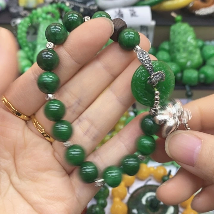 翡翠未镶嵌手链手链59