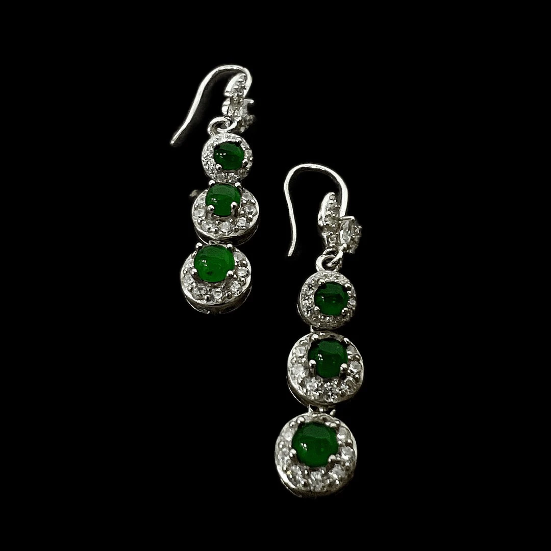 F2547翡翠耳坠孤品.