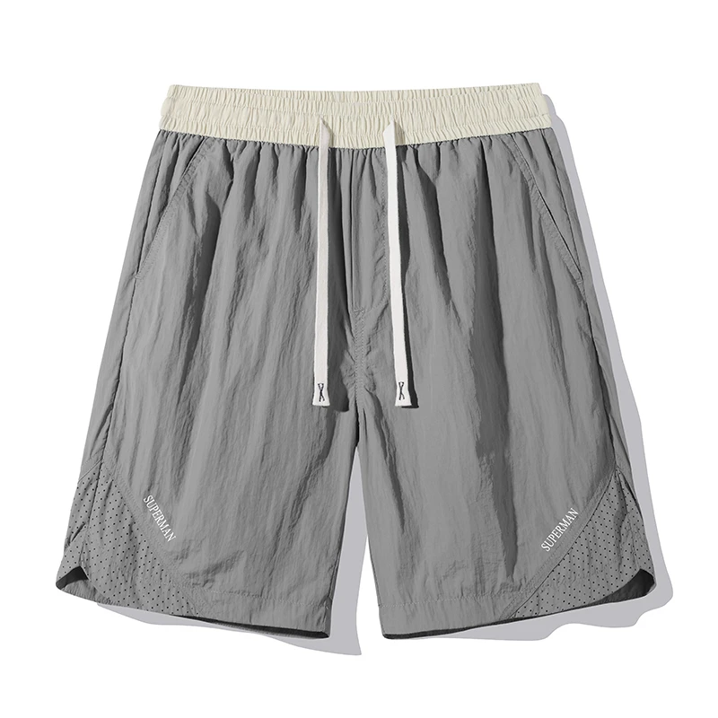 休闲裤潮流薄款夏季时尚速干运动宽松夏季男士宽松冰丝透气短裤