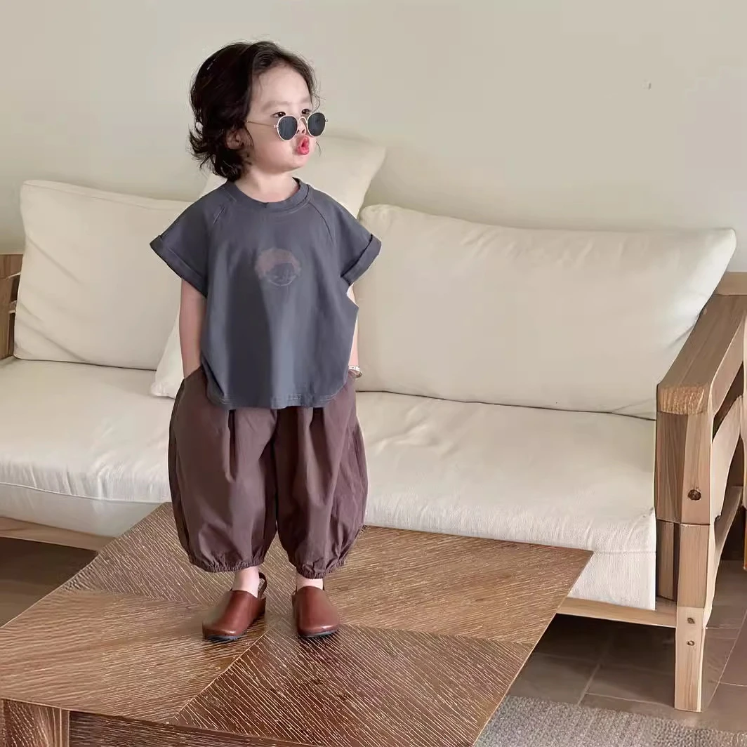 韩版森系男女宝夏落肩袖宽松印花背心纯棉软糯透气休闲百搭上衣