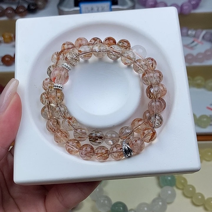 水晶手链未镶嵌黑金超双圈