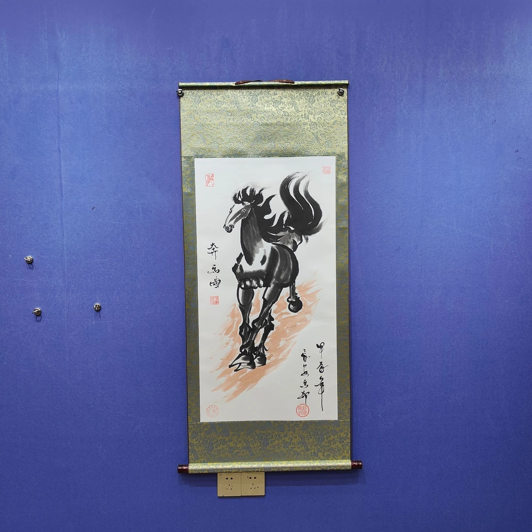 王志武 《奔马图》三尺竖白 130*50cm-古墨堂