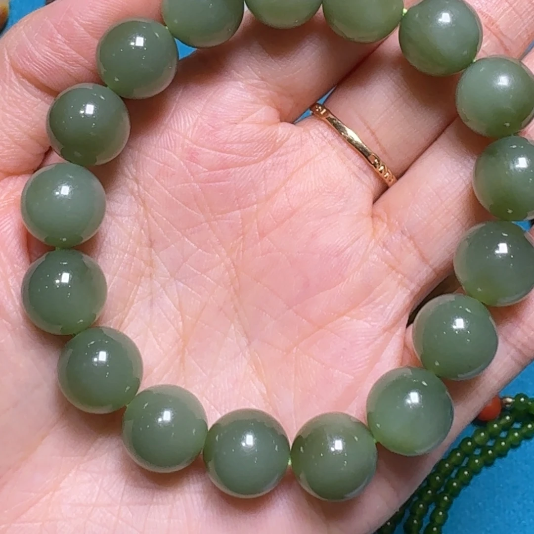 和田玉未镶嵌手链