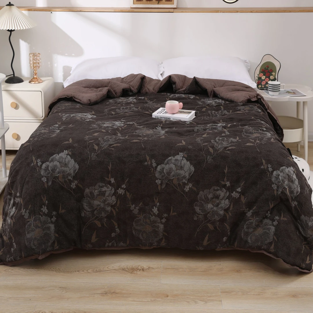 【富贵牡丹】高奢高密纱布秋冬被200*230cm