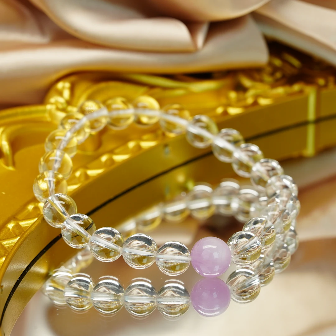 【小北好物】白水晶DIY单圈手串约7.5mm【多样性发一件】-17QL01X1347