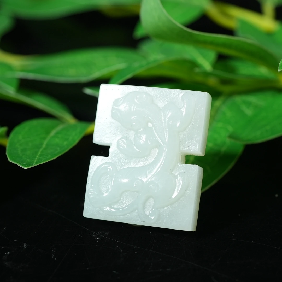 清代和田玉螭龙纹工字佩【华豫之门】LLFF2501112069