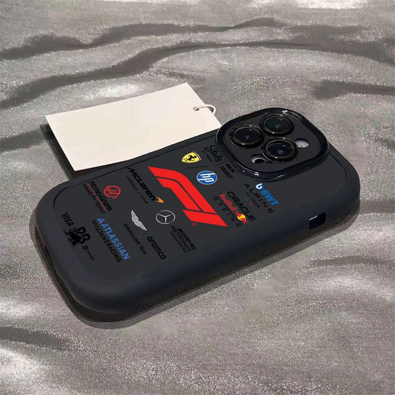 简约F1车标适用iphone17苹果16promax1514手机壳泡芙131211软硅胶