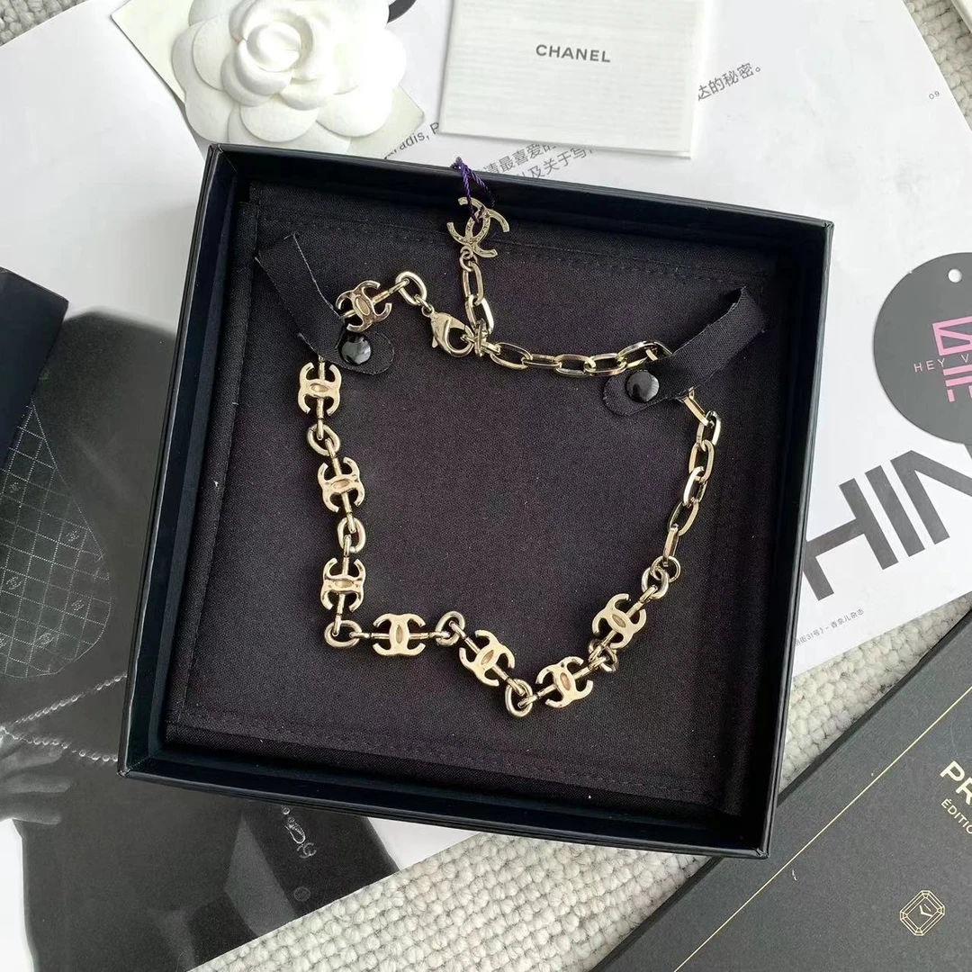 95新 Chanel/香奈儿 金属双c项链 chocher 13671912
