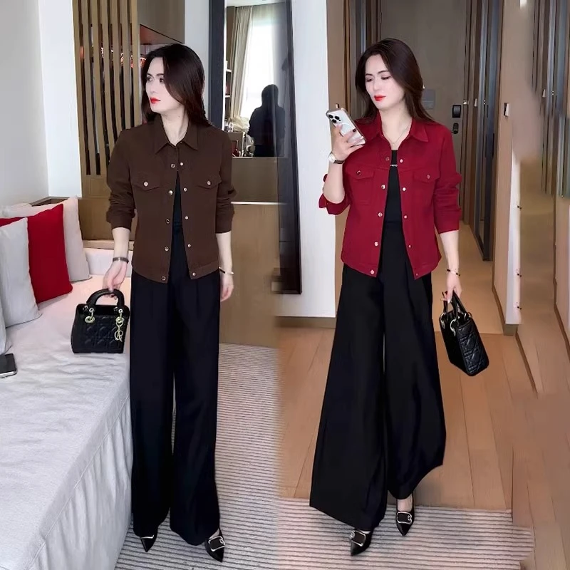 时尚短款外套女2025春秋季新款小个子洋气质宽松百搭显瘦减龄上衣