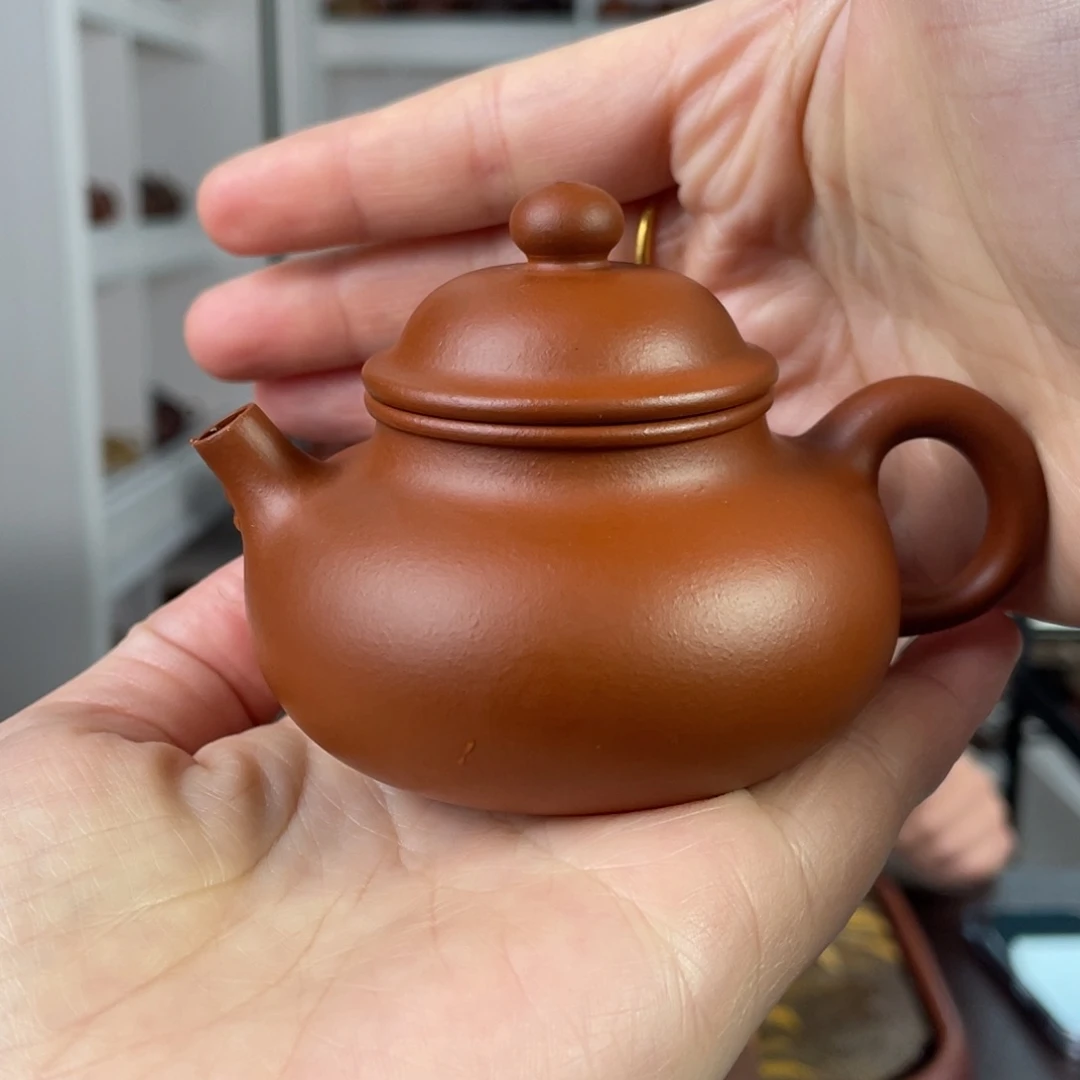 紫砂茶壶朱泥小容天100cc