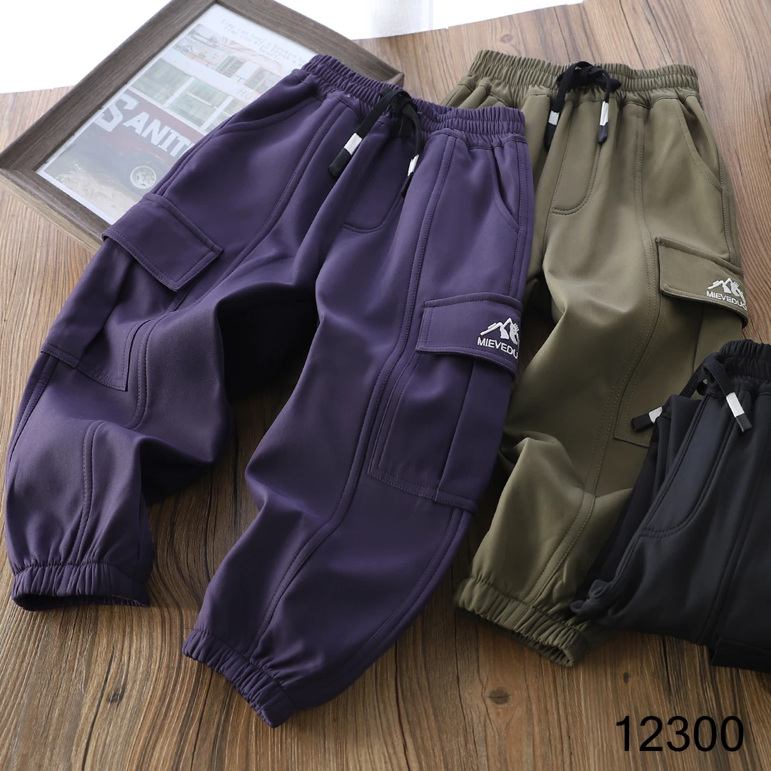 【MIEVE DUCK】冬季加绒儿童山系风软壳冲锋裤防风防水保暖 12300