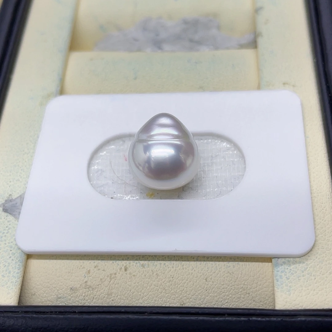 海水珍珠裸珠未镶嵌澳白水滴裸珠12-13mm