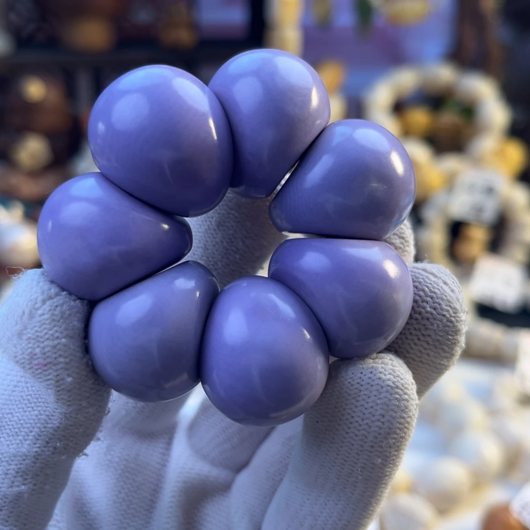 手串菩提根/象牙果-紫色山竹手捻