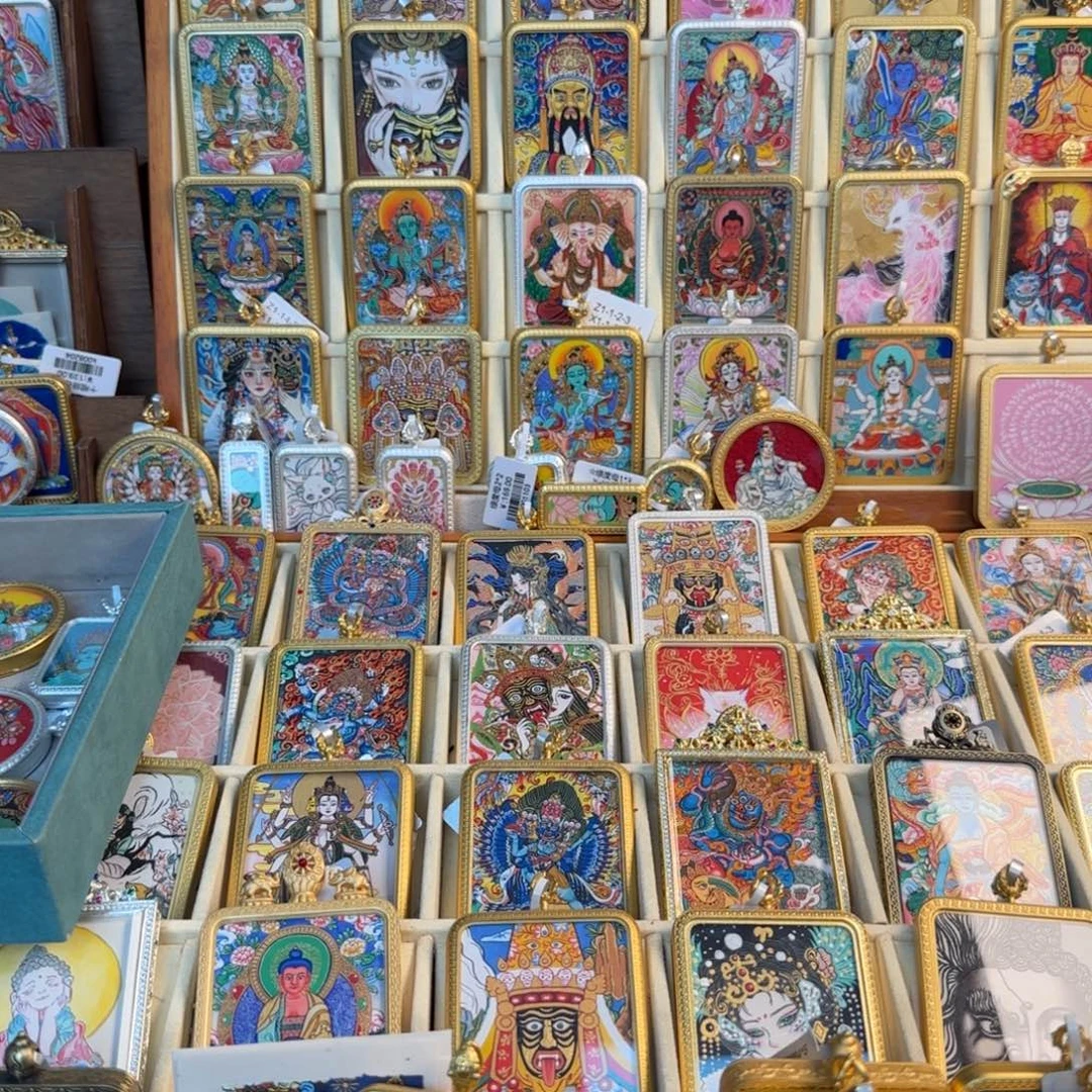 多***意花岗石铁合金古祥手绘唐卡