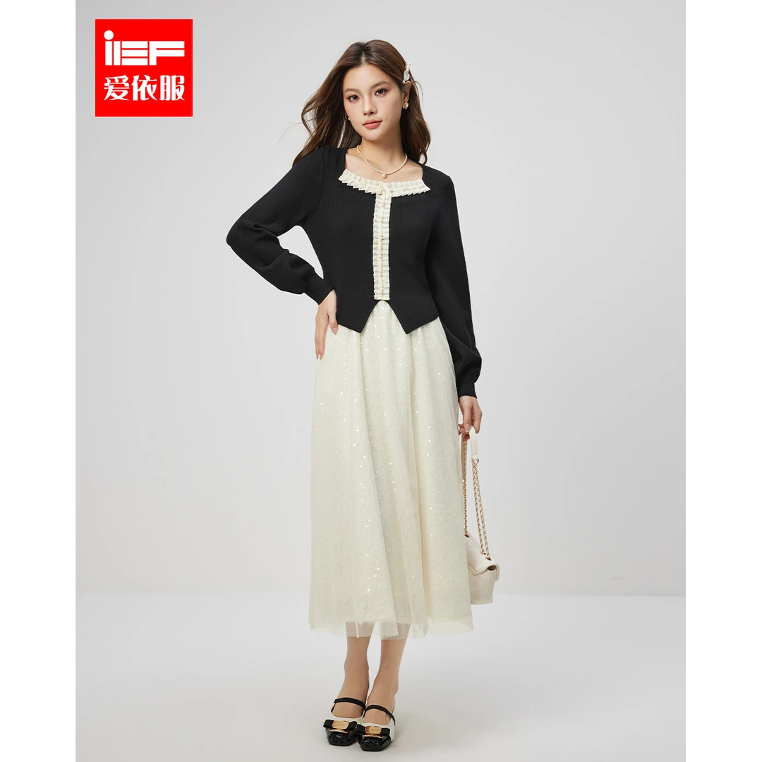 【商场同款新品】IEF/爱依服春季新款赫本风洋气里外套裙欧若风