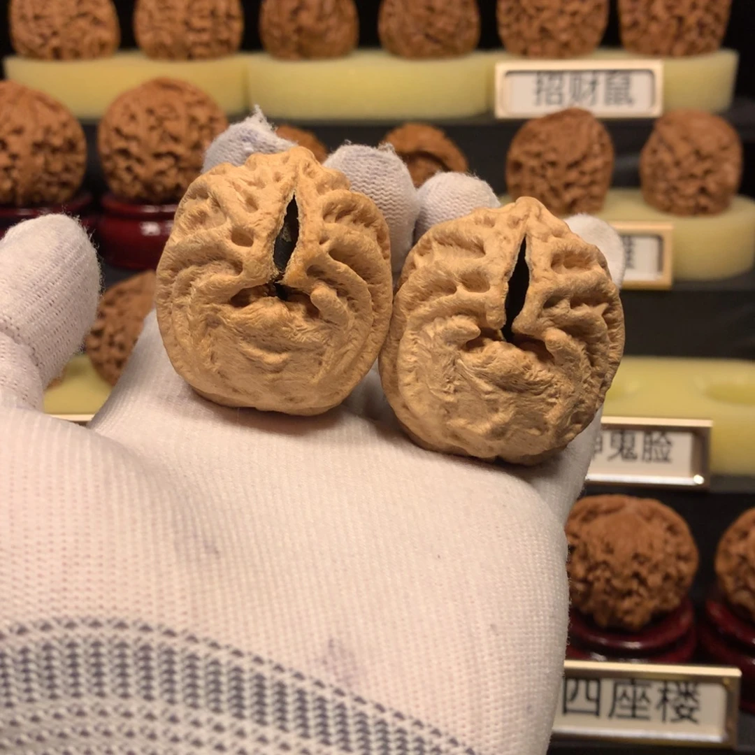 把件文玩核桃乾坤鬼脸46