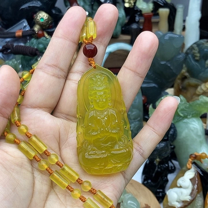 岫玉未镶嵌吊坠挂件