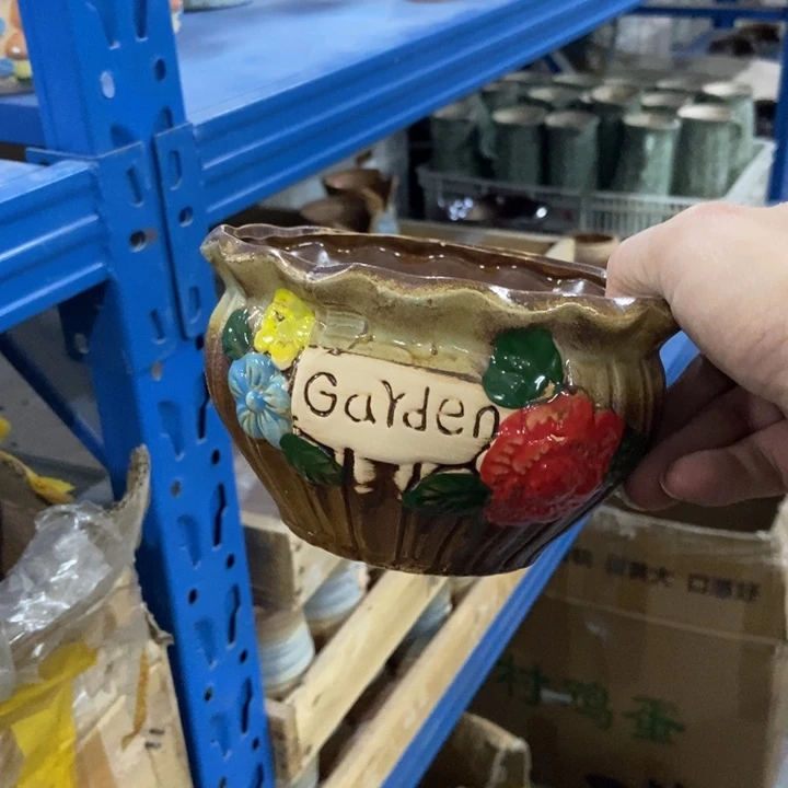 陶瓷花盆单场满9.9发13*8