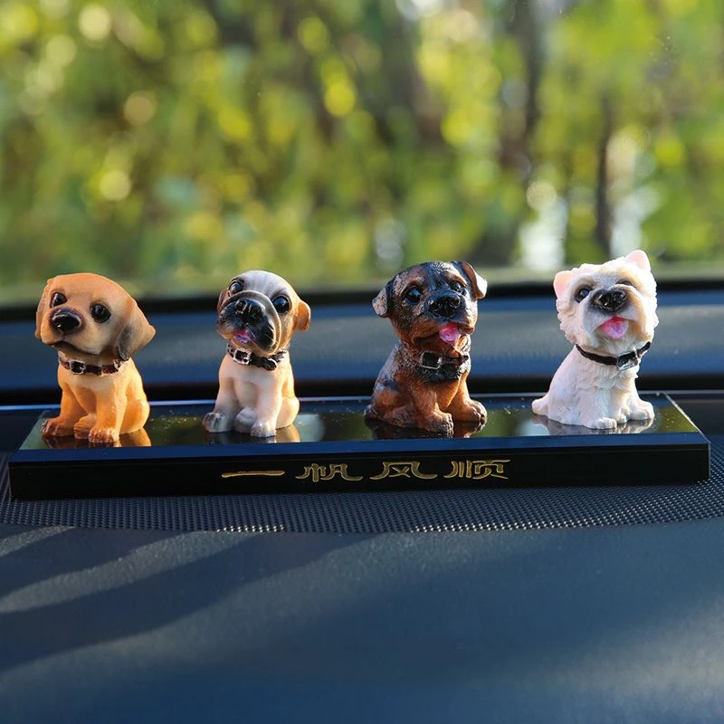 大号车载 微景观摆件狗狗汽车装饰鱼缸绿植摆件 萌宠精美生日礼物