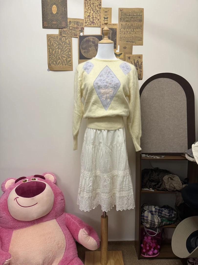 鱼子酱日系复古背心（古着默认微瑕No退No换）