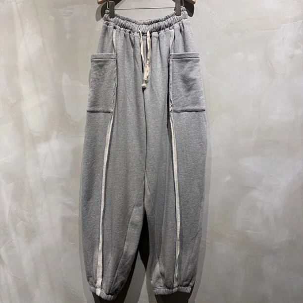 韩国新款卫裤拼接加绒