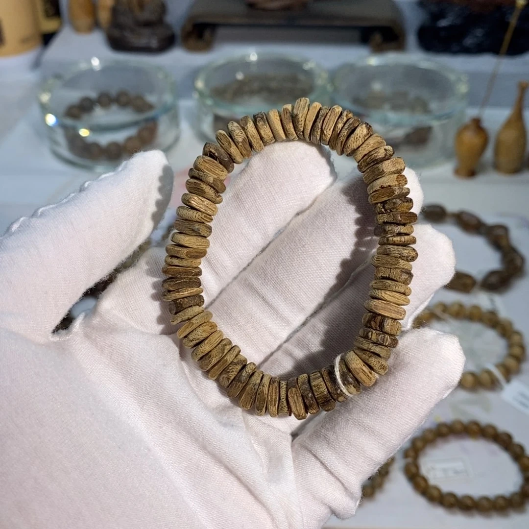 手串沉香达拉干不沉水片片 6.6克