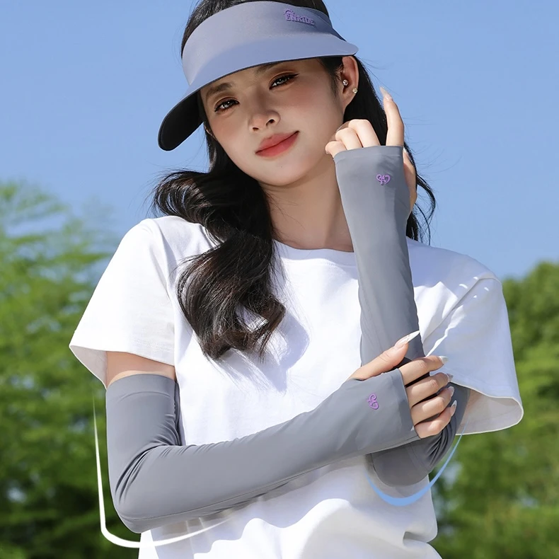 冰袖防晒冰丝袖套女款防紫外线护臂手H臂套袖男夏季开车袖子薄手