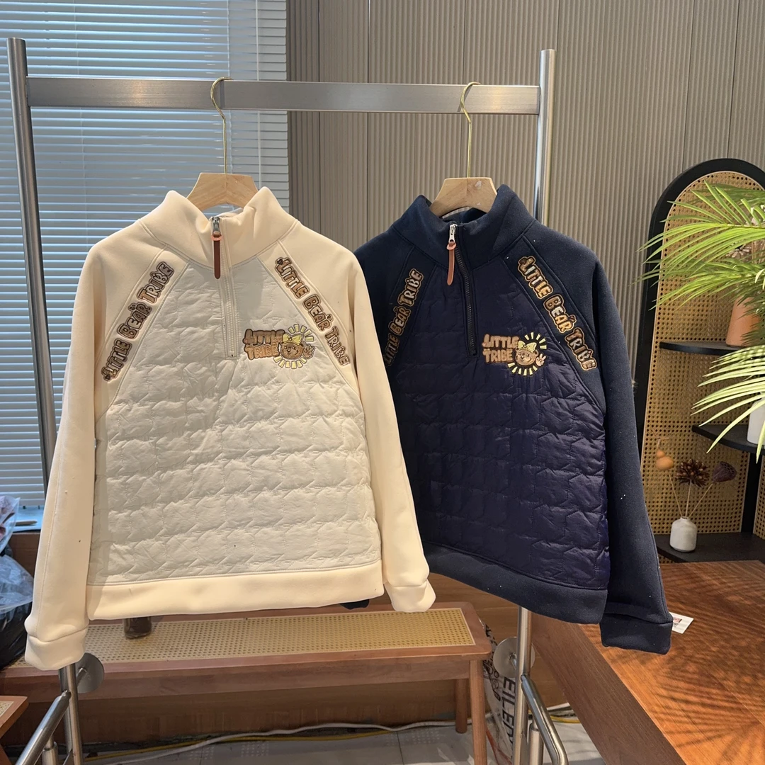 加厚款 小熊部落奥绒 黑金卫衣 保暖效果杠杠的 加绒 9241