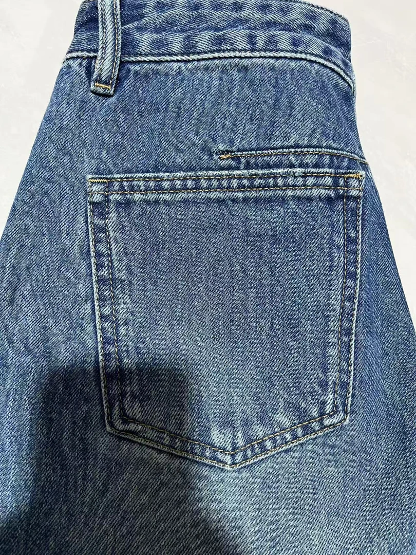 弯刀牛仔裤重塑立体廓形高腰宽松显瘦前卫风格单品-1619