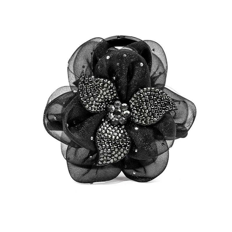 韩版水钻花朵三叶草新款抓夹A168