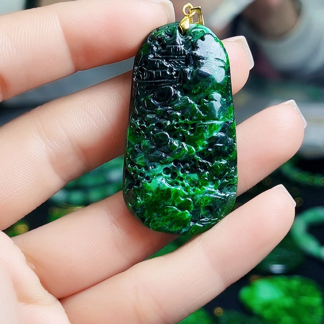 颈饰银S925镶嵌翡翠多样性