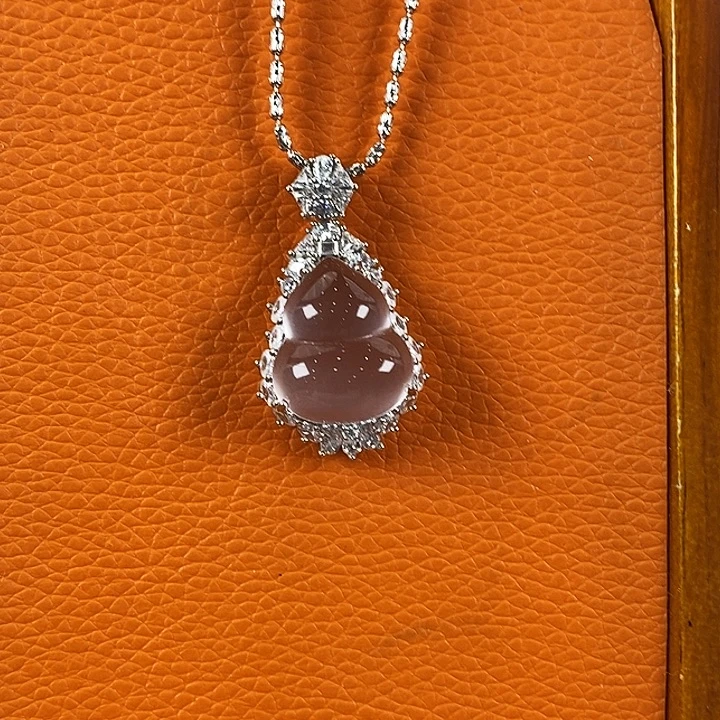 石英质玉银S925镶嵌颈饰