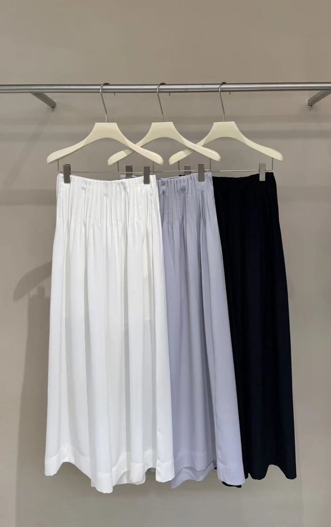 福秒-多褶松紧腰的！垂坠感透气轻薄休闲长裤（BL60320#）BALANCE