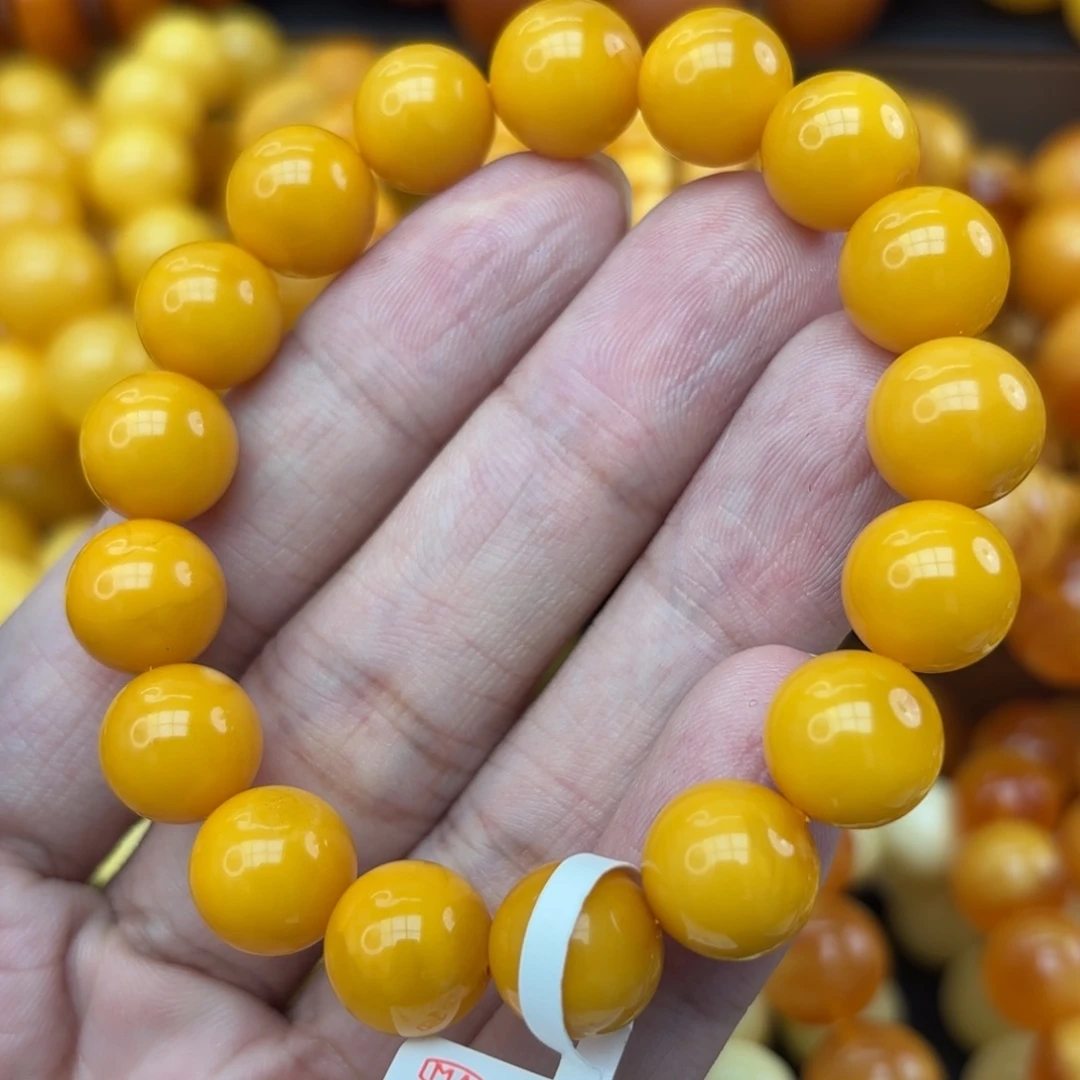 琥珀未镶嵌手链蜜蜡
