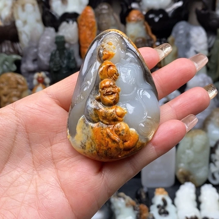 和田玉挂件未镶嵌仧*