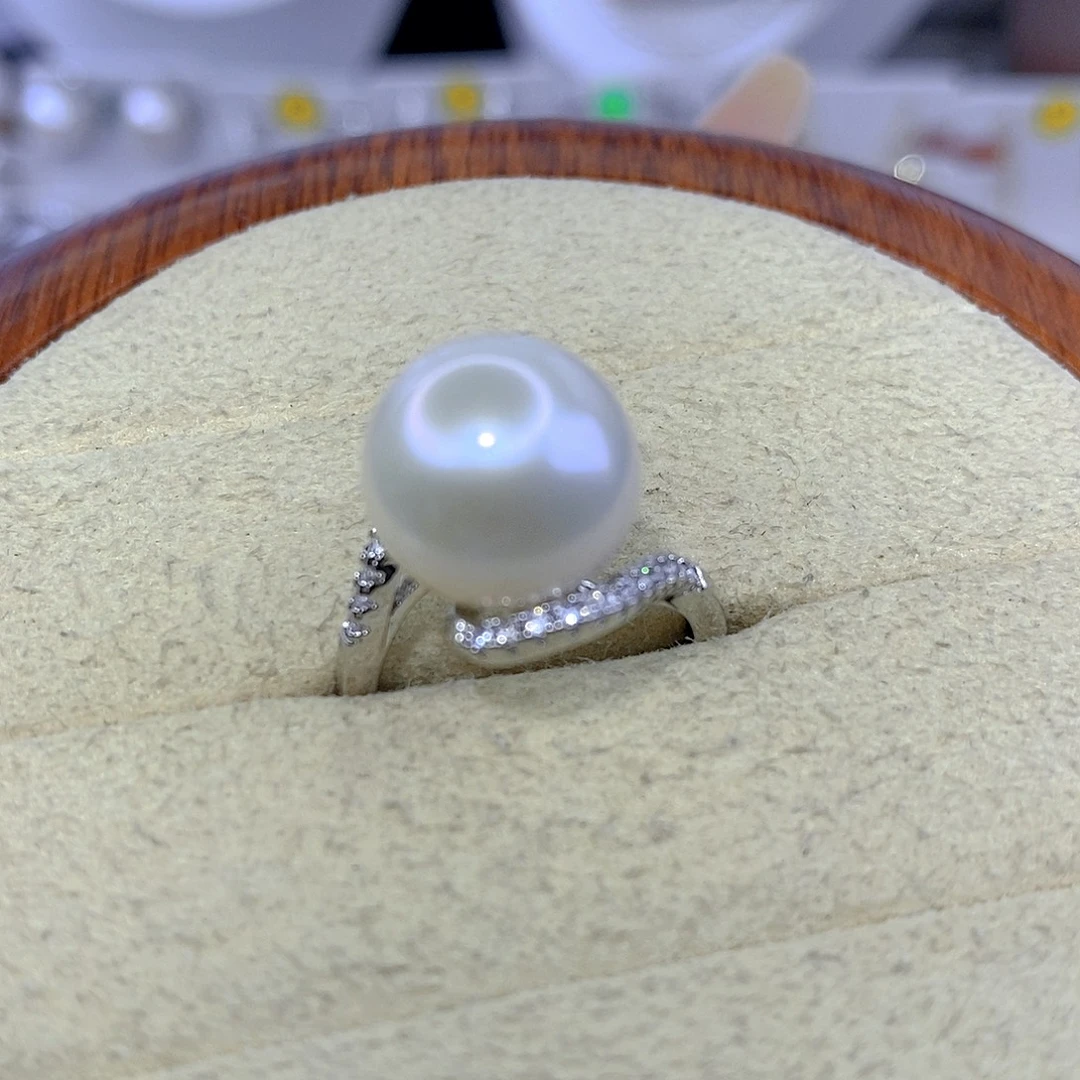 淡水珍珠戒指合金