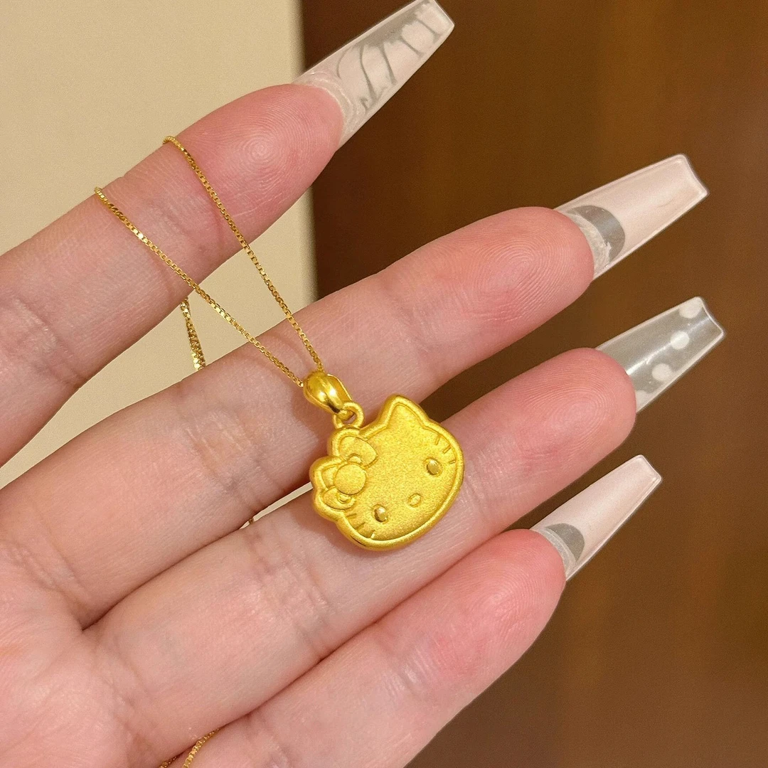 铜合金项链 卡通kt猫项链女款2025新款简约气质百搭高级感锁骨链