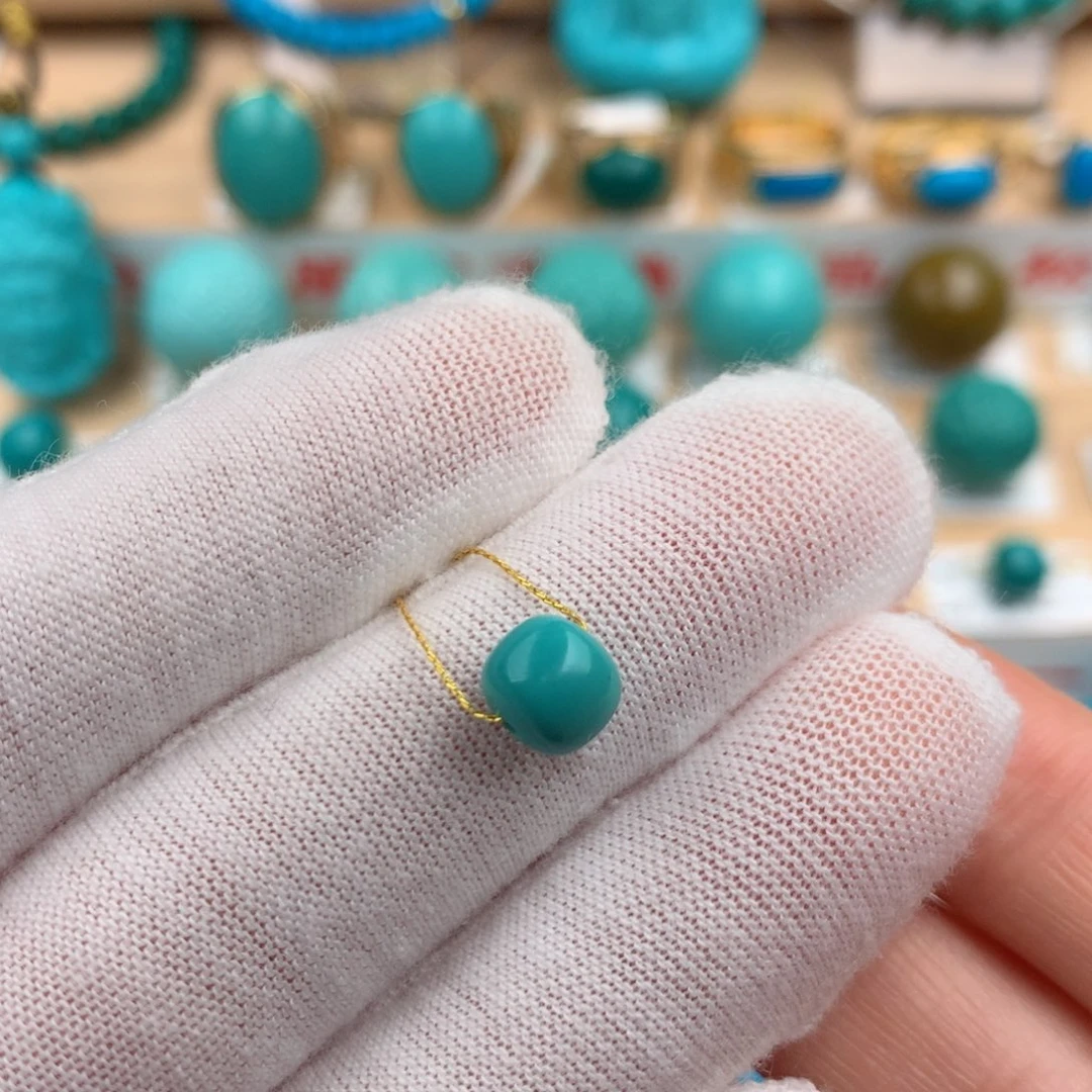 绿松石未镶嵌配饰6.8-6.2mm