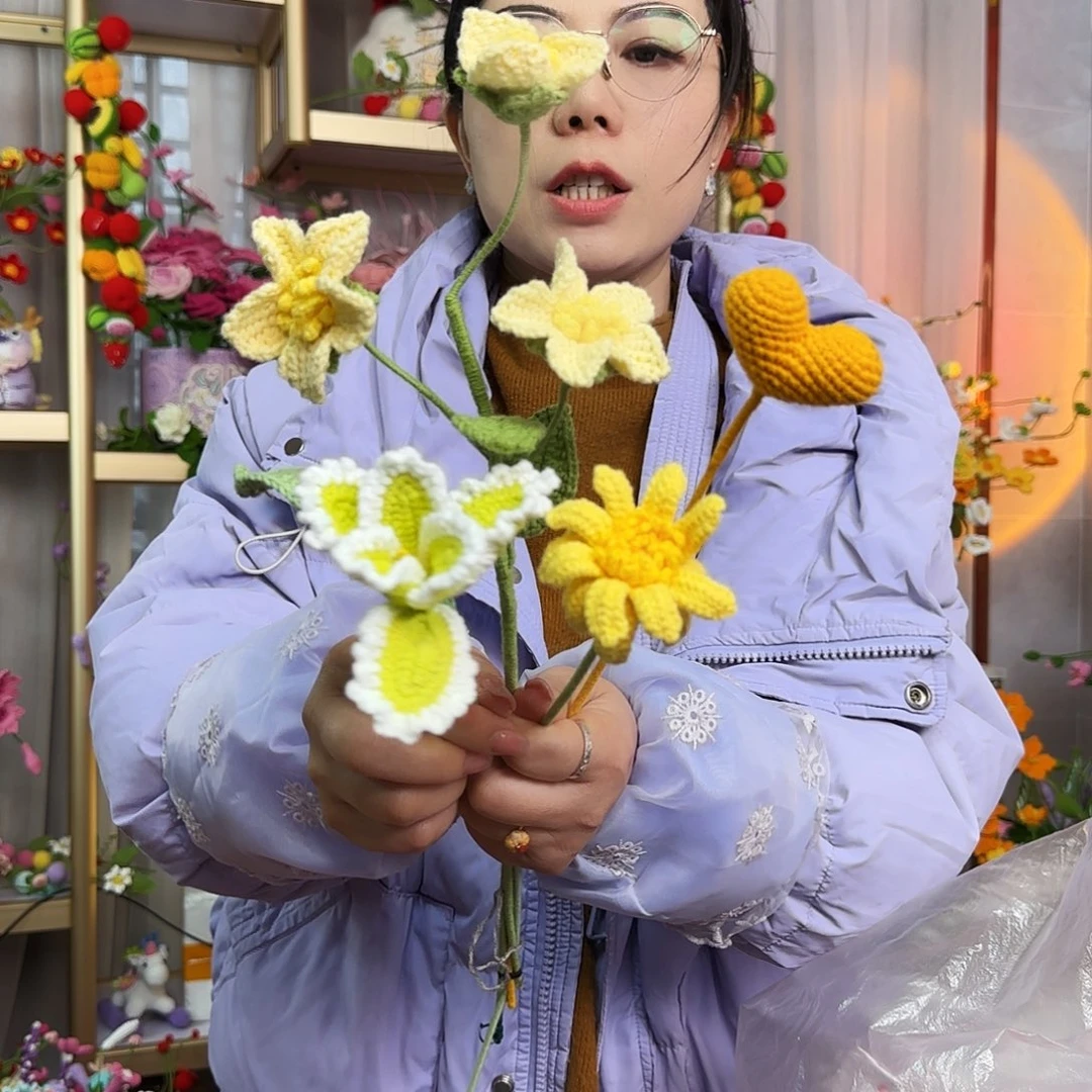 手工钩织设计花束