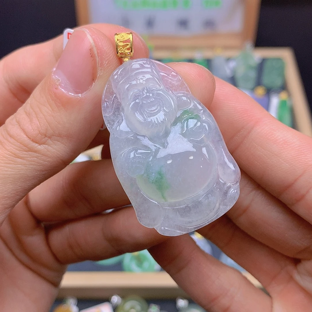 翡翠颈饰18K金镶嵌翡翠