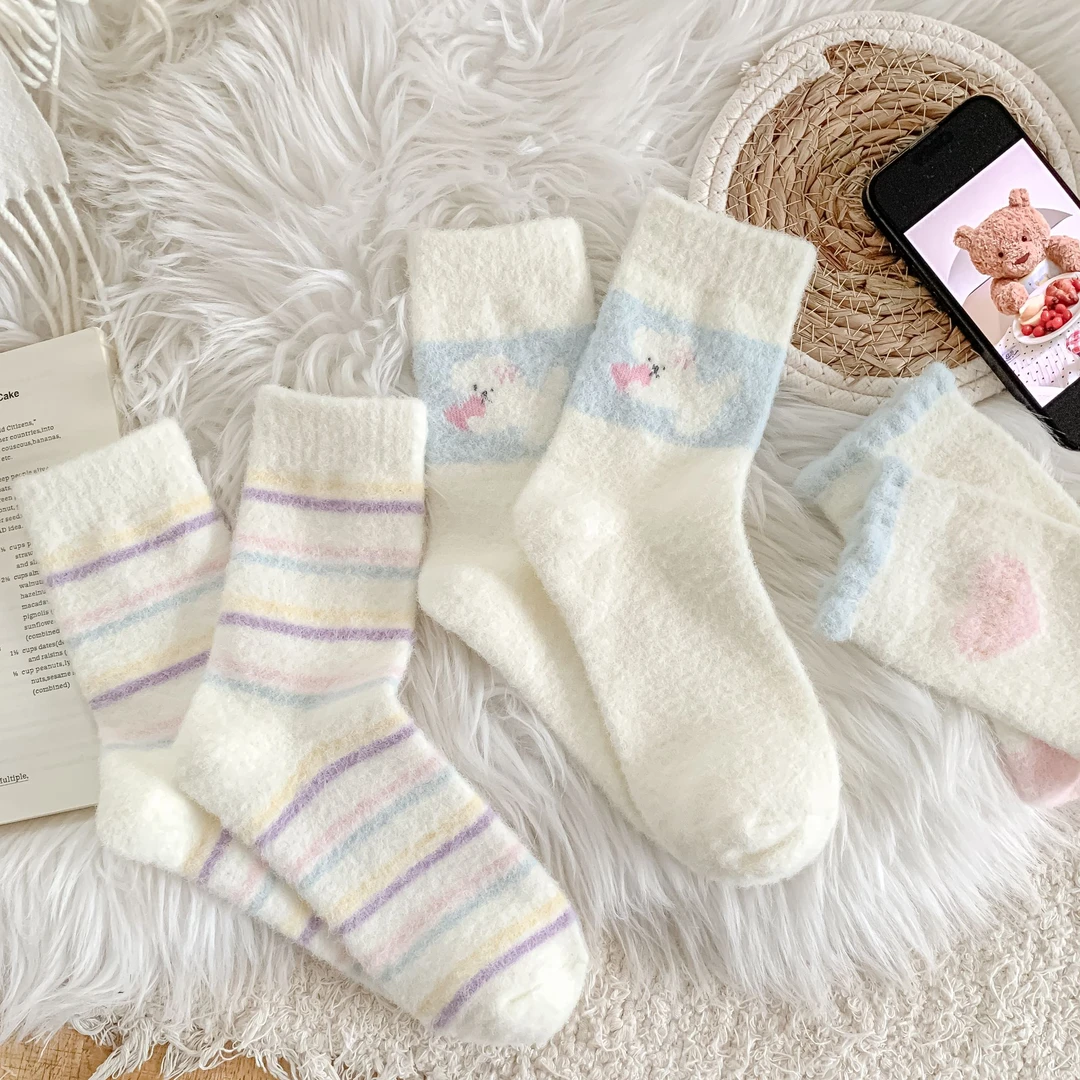 【个人单】保暖中筒中筒袜学生党ins女袜子透气厚款秋冬季女袜