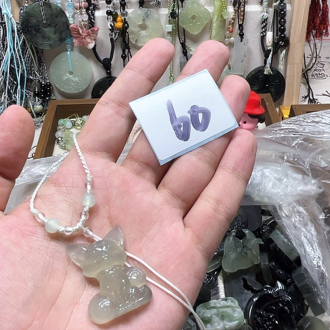 -***.蛇纹石玉合金颈饰