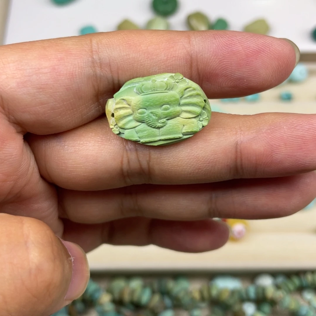 封***户绿松石未镶嵌珠子