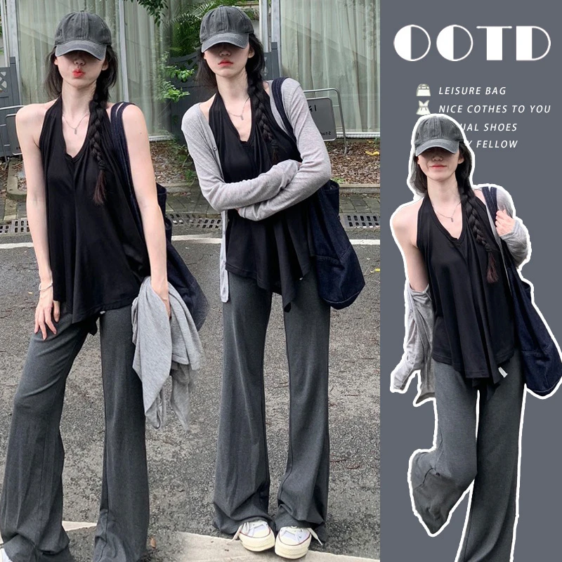 时尚套装慵懒风新款爆款女孕妇装ins风辣妹纯欲风洋气高级两件套